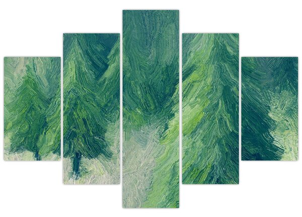 Kép - Festett tűlevelűek (150x105 cm)