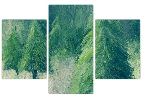 Kép - Festett tűlevelűek (90x60 cm)
