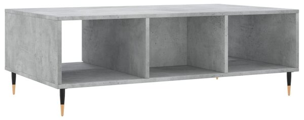 Betonszürke szerelt fa dohányzóasztal 104 x 60 x 35 cm