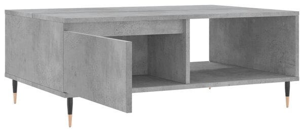 Betonszürke szerelt fa dohányzóasztal 90 x 60 x 35 cm