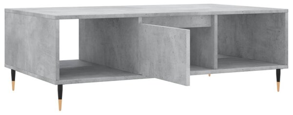 Betonszürke szerelt fa dohányzóasztal 104 x 60 x 35 cm