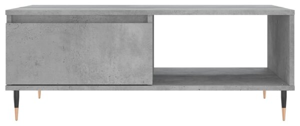Betonszürke szerelt fa dohányzóasztal 90 x 60 x 35 cm
