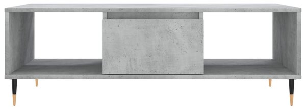 Betonszürke szerelt fa dohányzóasztal 104 x 60 x 35 cm