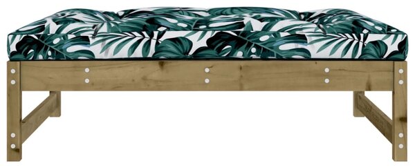 Tömör duglászfenyő kerti lábzsámoly párnával 120x80 cm