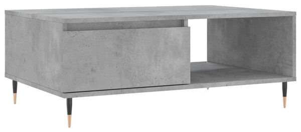 Betonszürke szerelt fa dohányzóasztal 90 x 60 x 35 cm