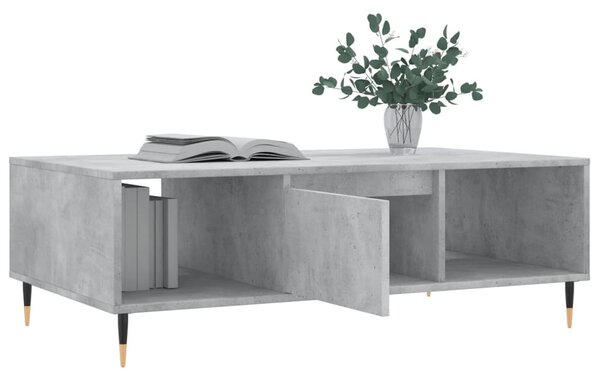 Betonszürke szerelt fa dohányzóasztal 104 x 60 x 35 cm