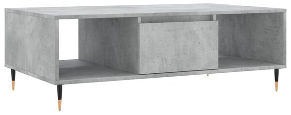 Betonszürke szerelt fa dohányzóasztal 104 x 60 x 35 cm