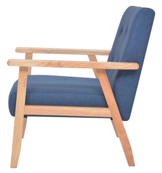 VidaXL Kék Szövet Karosszék - 64,5x67x73,5 cm
