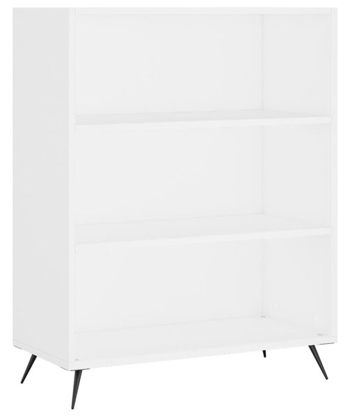 Fehér szerelt fa könyvespolc 69,5 x 32,5 x 90 cm