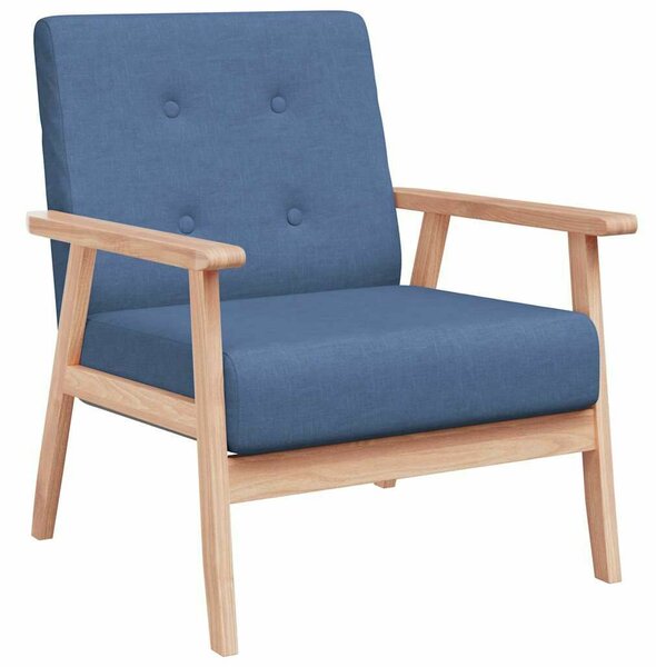 VidaXL Kék Szövet Karosszék - 64,5x67x73,5 cm