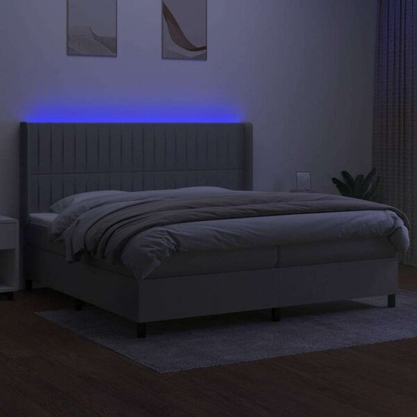 VidaXL Rugós Ágy - LED Világítás - 200x200 cm