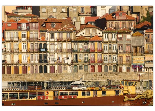 Kép - Vízparti negyed, Portugália (90x60 cm)