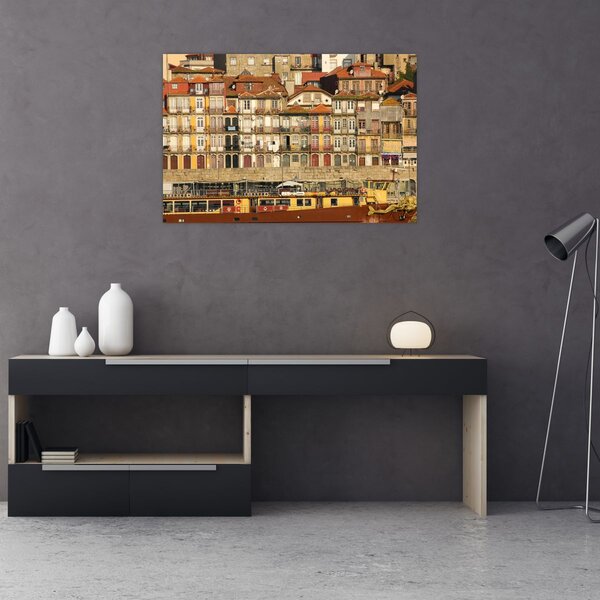 Kép - Vízparti negyed, Portugália (90x60 cm)