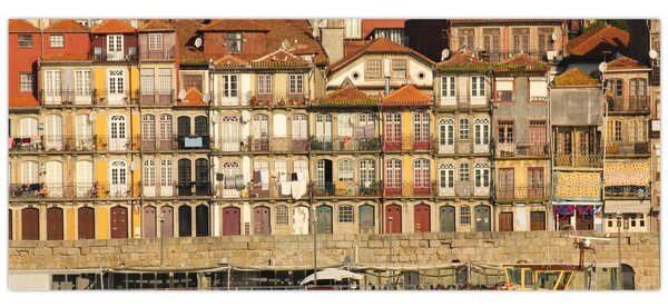 Kép - Vízparti negyed, Portugália (120x50 cm)