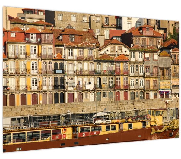 Kép - Vízparti negyed, Portugália (90x60 cm)