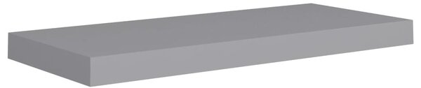 2 db szürke MDF fali polc 60 x 23,5 x 3,8 cm