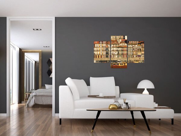Kép - Vízparti negyed, Portugália (90x60 cm)