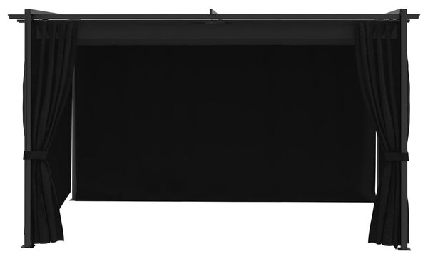 VidaXL antracitszürke pavilon 4 x 3 m