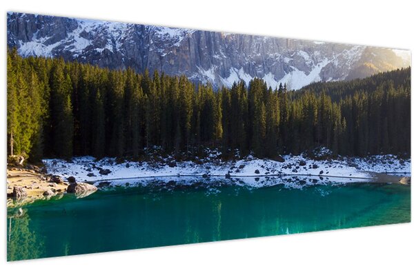 Kép - Karersee tó (120x50 cm)