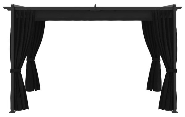VidaXL antracitszürke pavilon 4 x 3 m