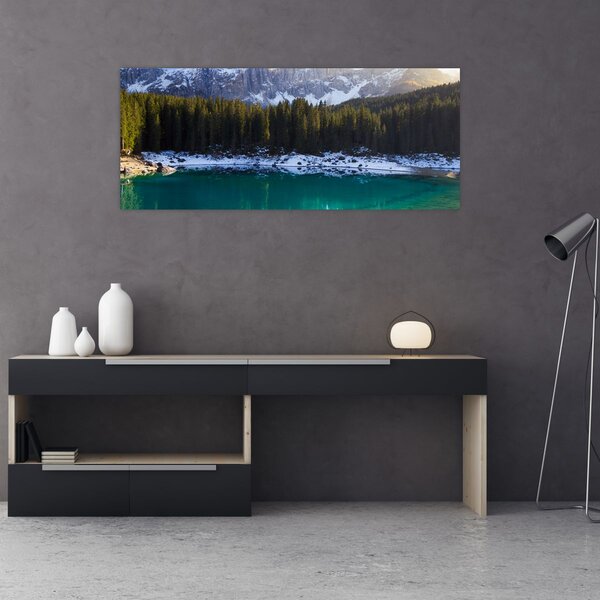 Kép - Karersee tó (120x50 cm)