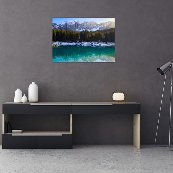 Kép - Karersee tó (70x50 cm)