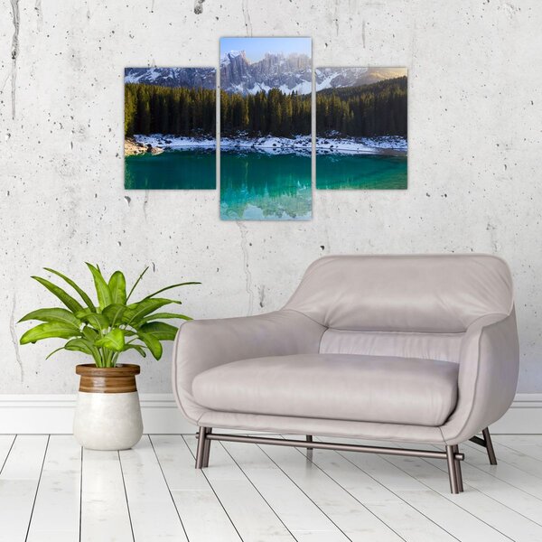 Kép - Karersee tó (90x60 cm)