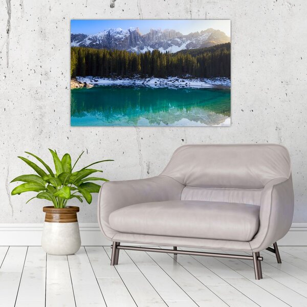 Kép - Karersee tó (90x60 cm)