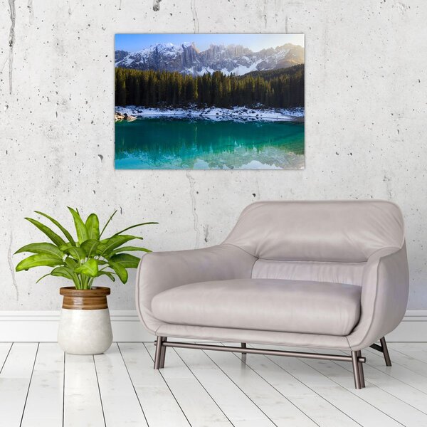 Kép - Karersee tó (70x50 cm)