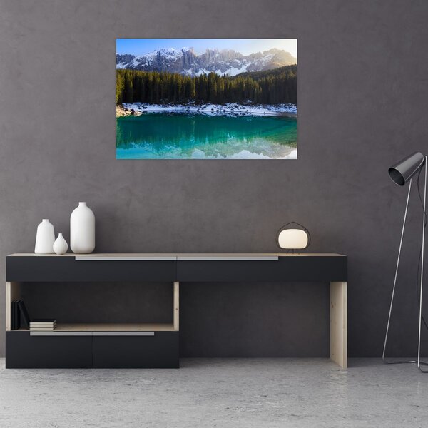 Kép - Karersee tó (90x60 cm)