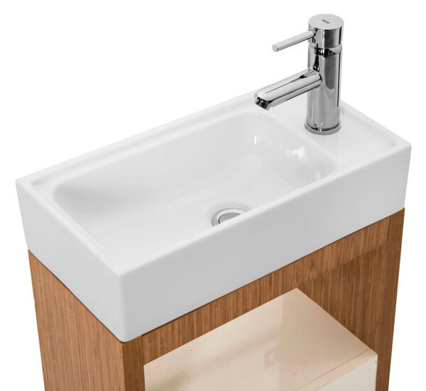 Sanovit MINI - PULTRA ültethető - Top Counter - porcelán mosdó - - 50 x 25,5 cm