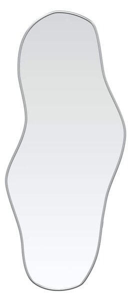 Ezüstszínű falitükör 70x30 cm