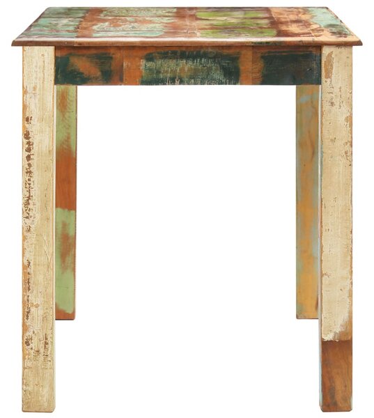 Tömör újrahasznosított fa étkezőasztal 140 x 70 x 76 cm