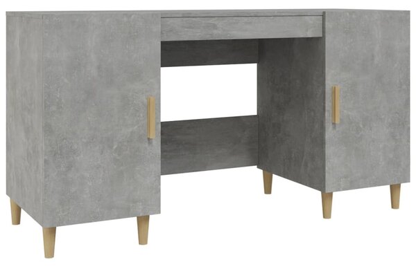 Betonszürke szerelt fa íróasztal 140 x 50 x 75 cm