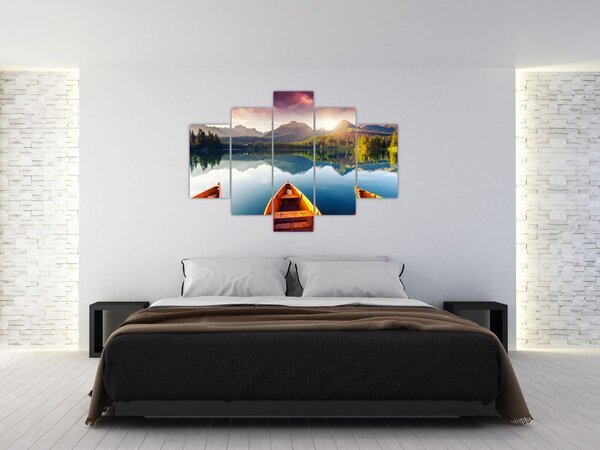 Kép - Tó csónakokkal (150x105 cm)