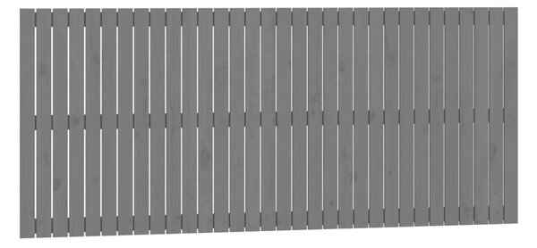 VidaXL Fali Fejtámla - Tömör Fenyőfa - Szürke - 204x90 cm