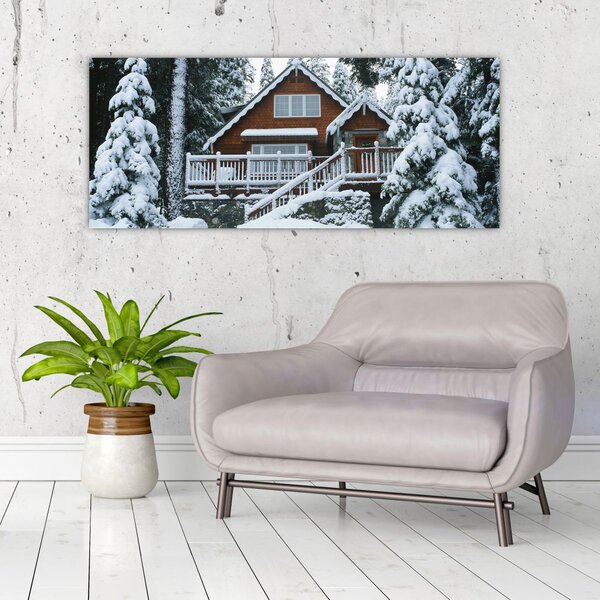 Kép - Fából készült házikó (120x50 cm)