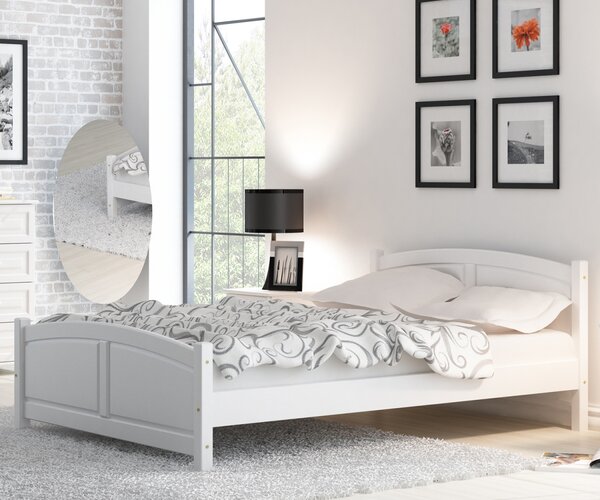 Mela fenyő ágy 140x200 fehér