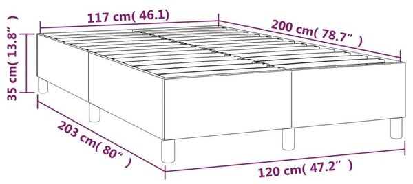 VidaXL Ágykeret - Műbőr - Cappuccino - 120x200 cm