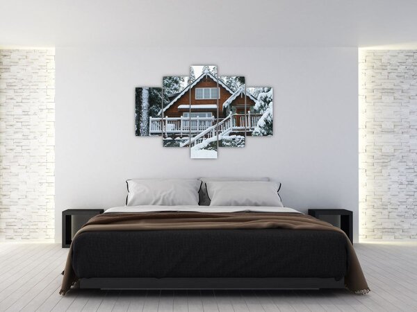 Kép - Fából készült házikó (150x105 cm)