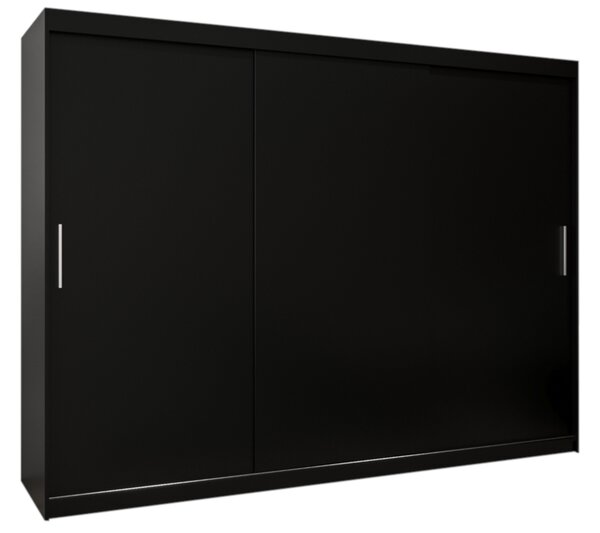 MORI tolóajtós szekrény 250, 250x200x62, fekete