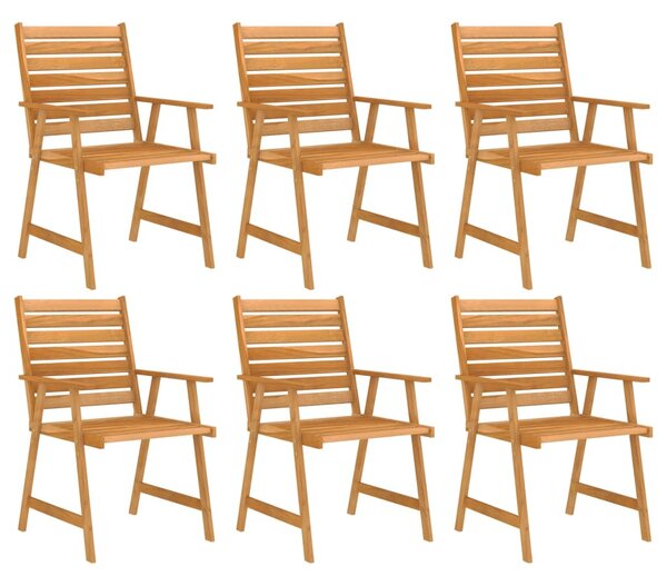 7 részes tömör akácfa kerti étkezőszett