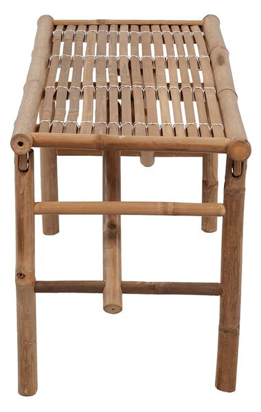 Összecsukható bambusz kerti pad párnával 118 cm