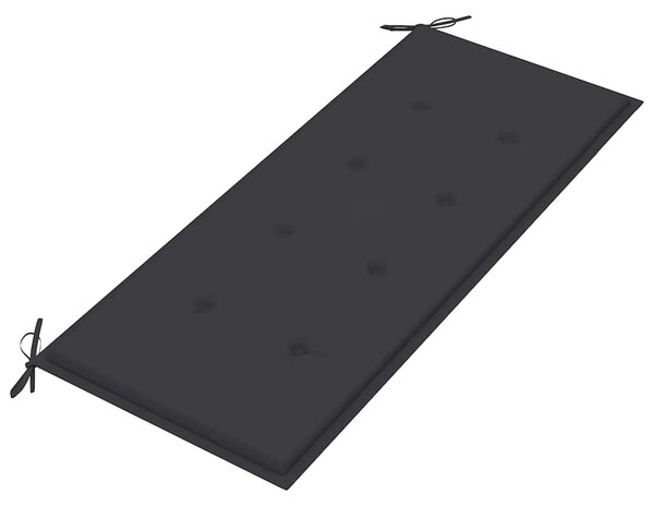 Összecsukható bambusz kerti pad párnával 118 cm