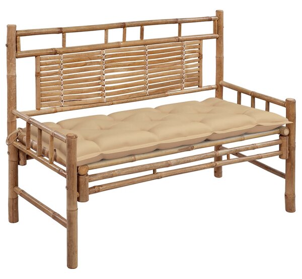 Bambusz kerti pad párnával 120 cm