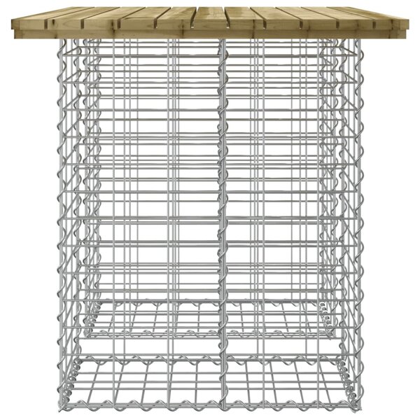 Gabion mintás impregnált fenyőfa kerti asztal 100 x 70 x 72 cm