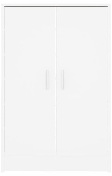 Fehér szerelt fa cipősszekrény 60 x 35 x 92 cm