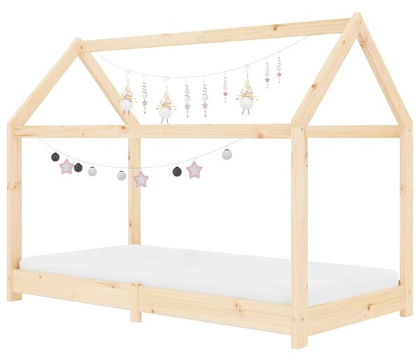 Tömör fenyőfa gyerekágy-keret 70 x 140 cm