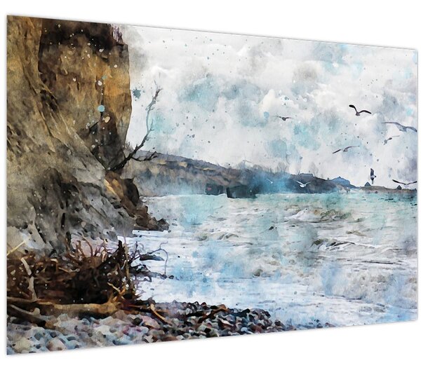 Kép - Zátony, akvarell (90x60 cm)
