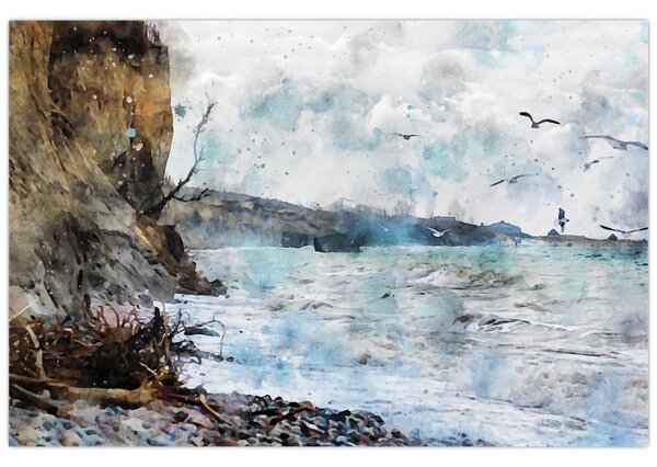 Kép - Zátony, akvarell (90x60 cm)
